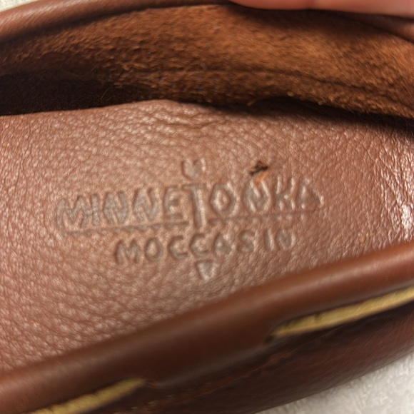 Soft brown leather Minnetonka driving moccasins women’s size 9-9.5 - Picture 5 of 5